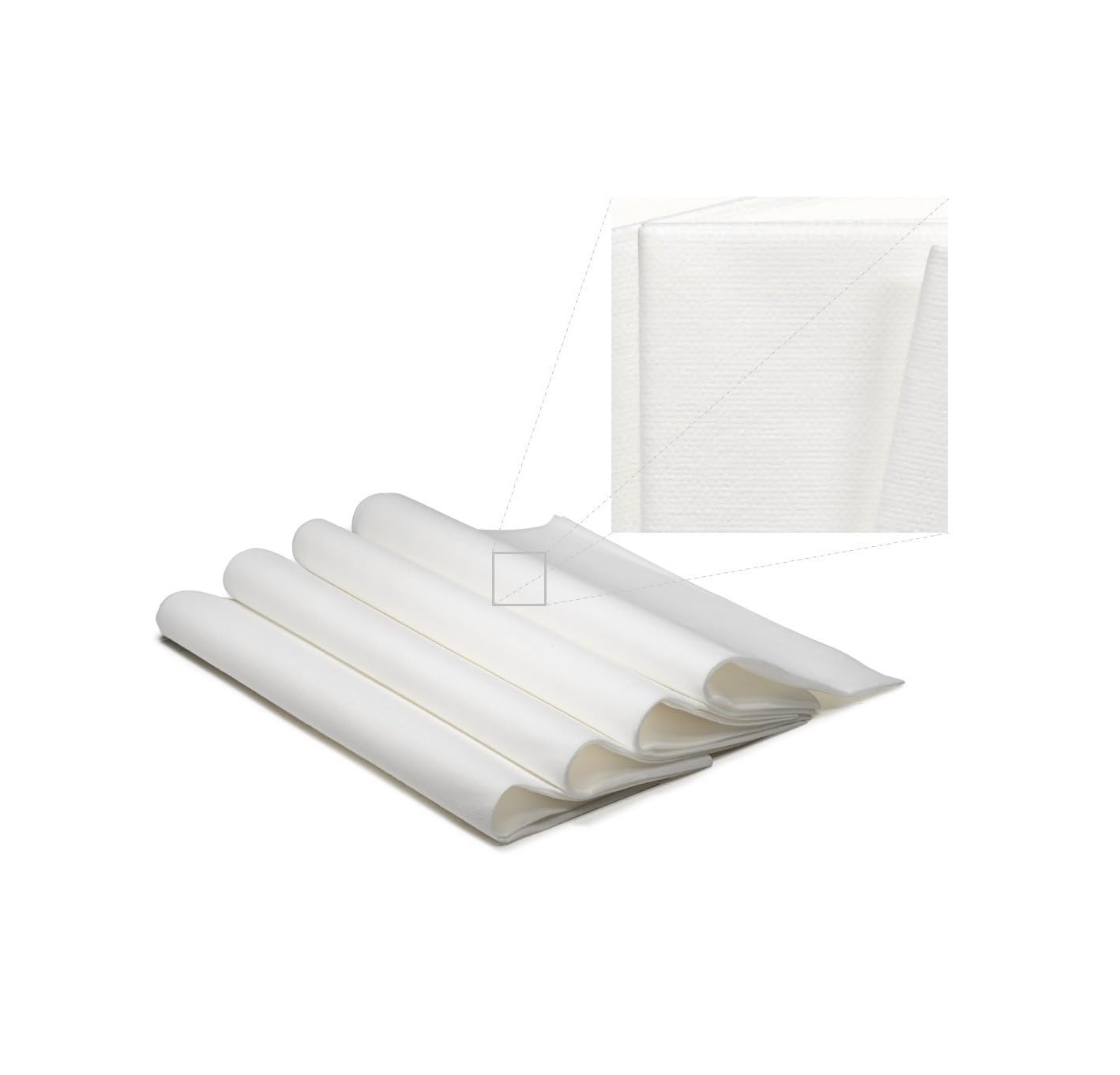 " OCCASIONS " Wedding Party Linen Feel White 13'' x 13'' Dinner Paper Napkins (120, Luncheon, Square Fold)