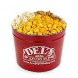 2 Gallon Popcorn Tin Gift - 3 Kinds (Cheese/Caramel/Salt & Butter) Gourmet Popcorn Gift Tin - Popcorn Gift Set