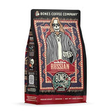 Bones Coffee Company White Russian, Cream and Cocktail Flavored Coffee, Medium Roast Low Acid Arabica Beans Compatible with Auto drip and French Press