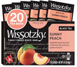 Wissotzky Sunny Peach Black Tea, 20 Tea Bags | Antioxidant Rich | Fruity Delight | Black Tea Bags
