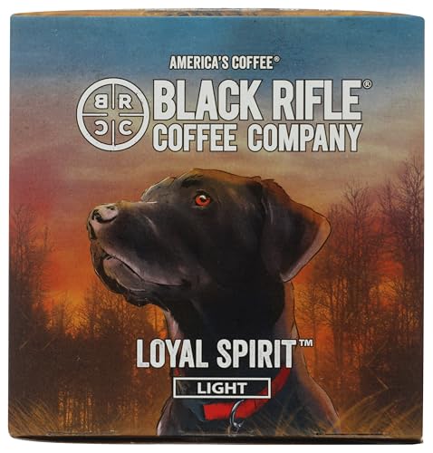 Black Rifle Coffee Company Loyal Spirit Single Serve Coffee Pods, Light Roast, 12 Count K-cup pods, 4.6-ounce box