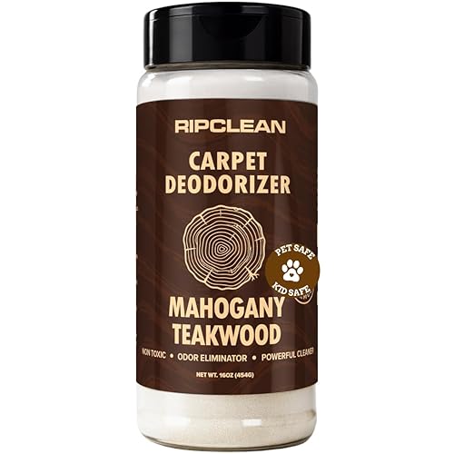 Ripclean Carpet Deodorizer & Freshener Cleaning Powder, Odor Eliminator for Strong Odors & Homes w/Pets, Safe around Kids & Pets, Use on Carpet, Rugs