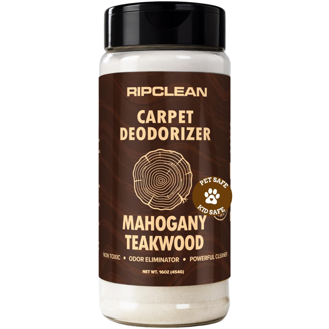 Ripclean Carpet Deodorizer & Freshener Cleaning Powder, Odor Eliminator for Strong Odors & Homes w/Pets, Safe around Kids & Pets, Use on Carpet, Rugs