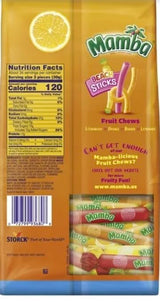 Mamba Beach Sticks by Storck | Limited Edition Fruit Chews | Strawberry Orange Banana Lemonade Flavor | No Artificial Colors | 35.7 oz
