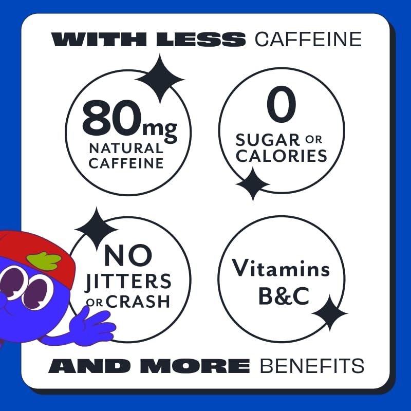 ASPIRE® Mixed Berry, Healthy Energy Drink 80mg Natural Caffeine, Zero Sugar No Carbs Keto Friendly, 24 Pack Green Tea Sugar Free Drink Low Caffeine