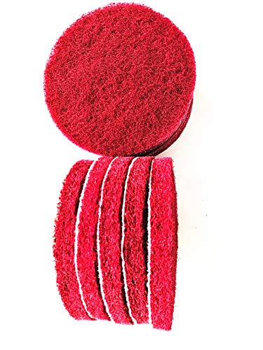 20 Pieces Scrub Pads Drill Power Brush Tile Scrubber Scouring Pads Cleaning Kit Including 2 Kinds of Abrasive Buffing Pads Replacement for Home