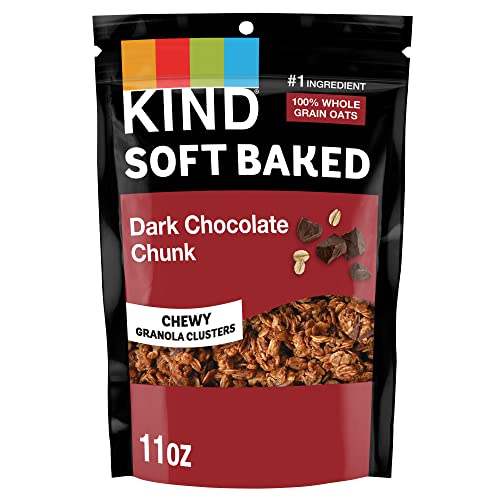 Kind Soft Baked Granola, Dark Chocolate Chunk, Gluten Free, Healthy Snack Mix, 4g Protein, 11oz, 1 Count