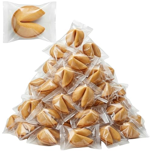50 Bible Verse Fortune Cookies - Individually Wrapped Religious Candy with Scripture Messages - Kosher, Nut-Free Christian Treats for Easter, VBS