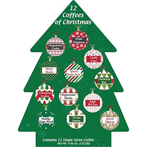 Christmas Coffee Gift 12 Single Serve Keurig Compatible K CUPS Coffee Pods Advent Calendar For Adults Assortment- Holiday Coffee Gift Box Set - Best