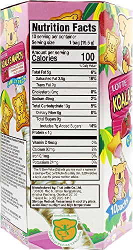 Lotte Koala's March Cookie with Strawberry Cream, 6.89 oz (Pack of 1)