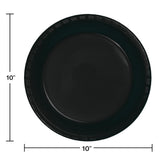 Creative Converting Touch of Color 20 Count Plastic Banquet Plates, Black Velvet, one size