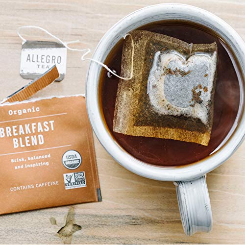 Allegro Coffee Allegro Tea, Tea Bags, Organic Breakfast Blend, 20 Count