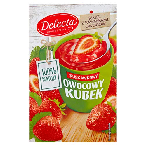 DELECTA Kisiel in a mug STRAWBERRY 5pc./5 servings Made in Poland