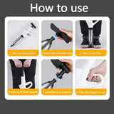 HEPBAK Stainless Steel Toilet Pipe Dredger Pneumatic Household High-pressure Dredging Tool Set Thickened Wall Cylinder Sturdy And Safe (Color: gray)
