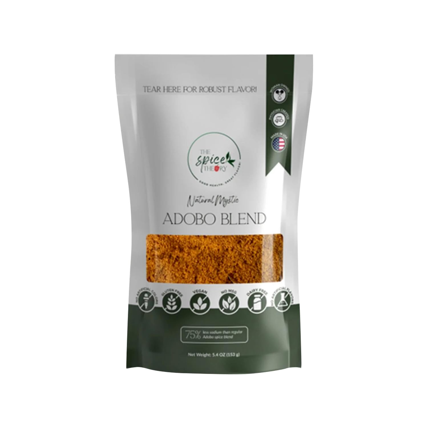 The Spice Theory “Natural Mystic” Adobo Blend, Bold Caribbean Adobo Spice Mix with All Spice and Herbs, Vegan Jamaican All Purpose Seasoning