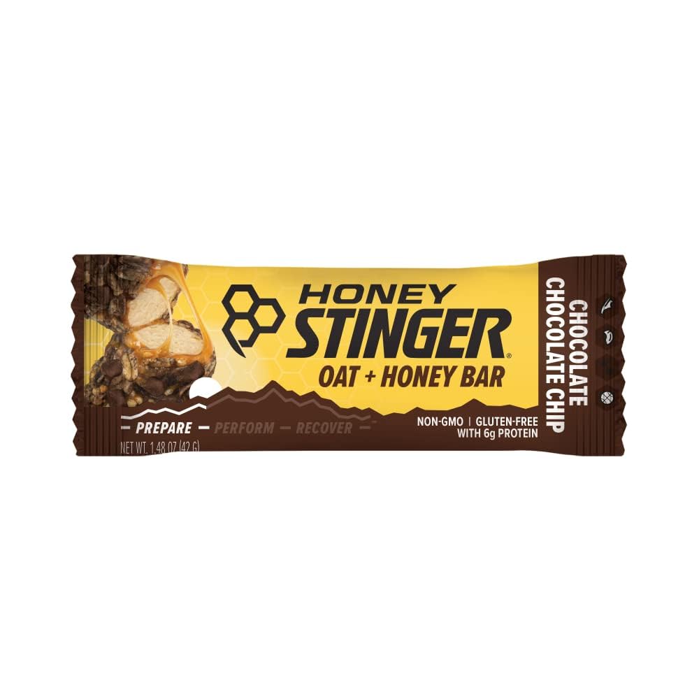 Honey Stinger Oat + Honey Bar, Chocolate Chocolate Chip, Energy Packed Food to Prepare for Exercise, Endurance & Performance, Sports Nutrition Snack
