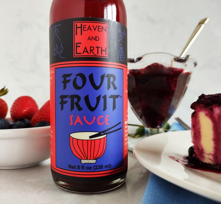 Heaven and Earth - Four Fruit Sauce - Luscious and Zingy Sauce for Dipping, Salad Dressing, Vegetables, Stir Frys, and More (8 fl oz - 236ml)
