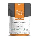 Just Jaivik 100% Organic Hibiscus Flower Powder (Hibiscus Sabdariffa) 1/2 LB, 08 oz, 227g USDA Certified Organic- Biodegradable Resealable Zip Lock