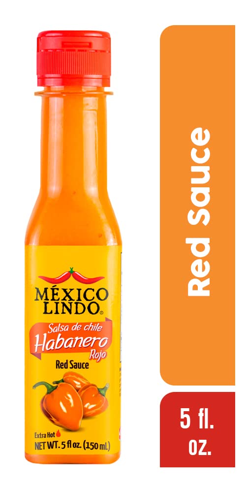 Mexico Lindo Hot Sauce Variety Pack | Includes 1 Bottles Each of Red Habanero + Green Habanero + Xxxtra Hot | 5 Fl Oz Bottles (Pack of 3)