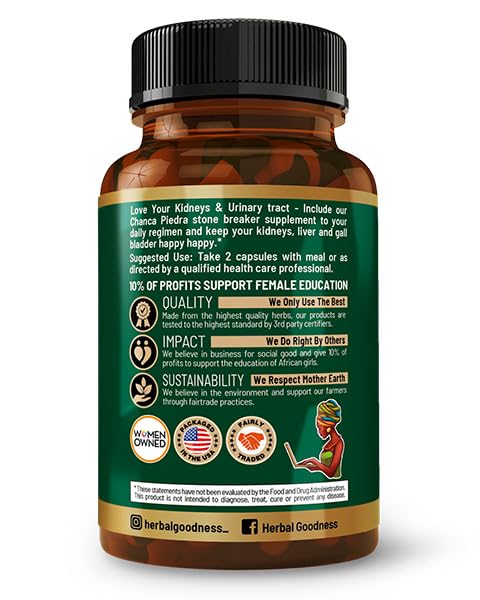 Chanca Piedra Stone Breaker - The Original Formula with Soursop Extract, Curcumin & Bioperine to Detox Urinary Tract, Kidney, Gallbladder Cleanse