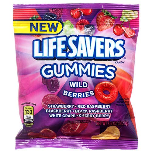 LifeSavers-Gummies Candies Wild Berry 3.6oz Bag/#25235