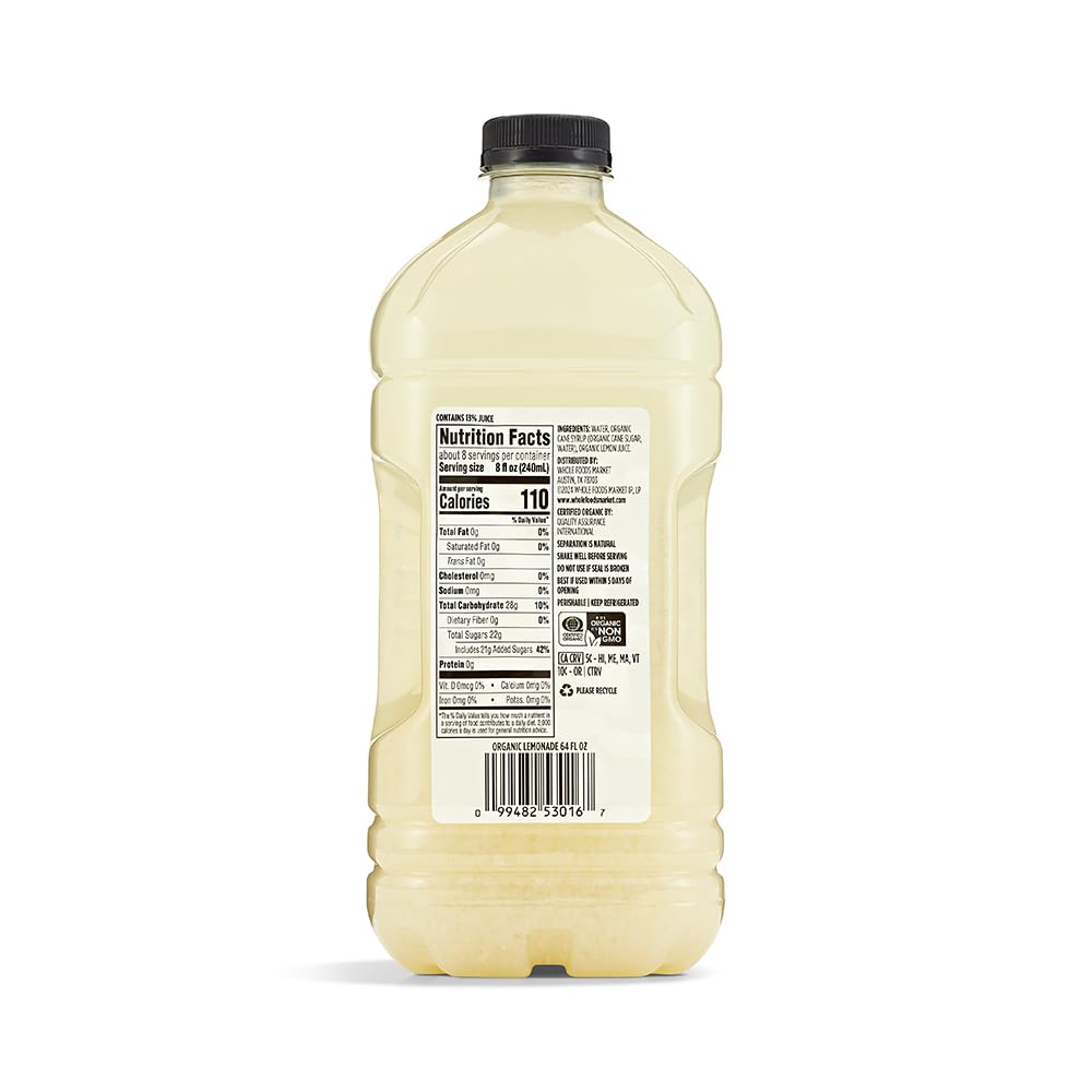 Whole Foods Market Organic Lemonade, 64 FZ