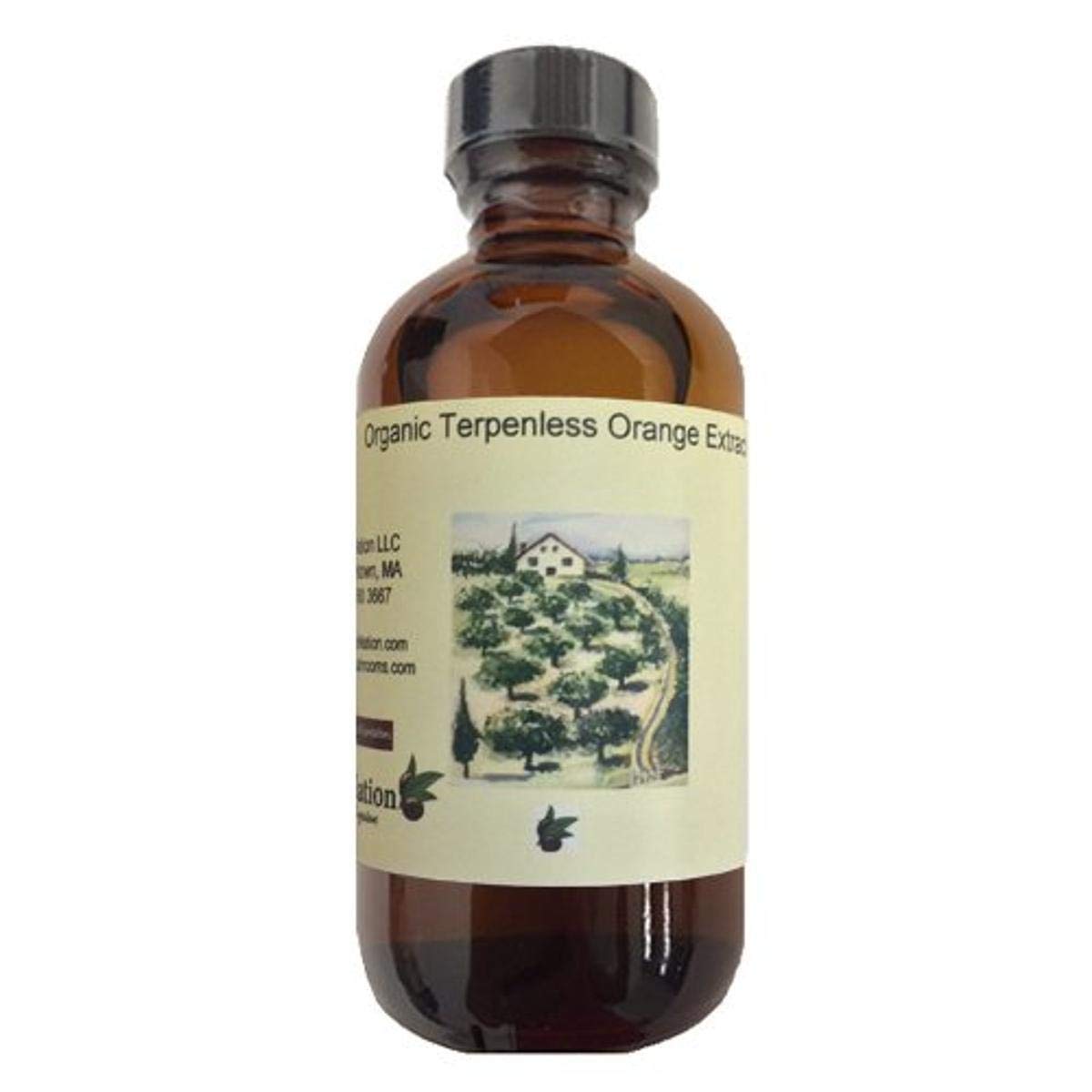OliveNation Organic Terpeneless Orange Extract for Baking, Citrus Flavor for Cakes, Cookies, Icing, Filling, PG Free, Non-GMO, Gluten Free, Kosher