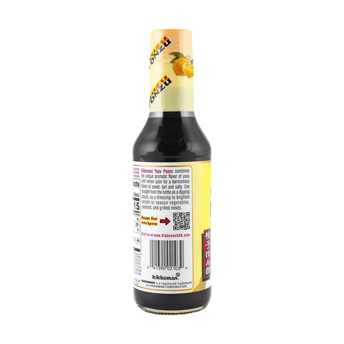 Kikkoman Yuzu Ponzu Sauce, Citrus Seasoned Dressing & Sauce, 10 Fl Oz