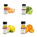 LorAnn SS 4 pack Citrus Flavor Mix ( tangerine Oil, Lime Oil, Lemon Oil. Orange Oil) - 1 dram bottle (.0125 fl oz - 3.7ml) Bottles