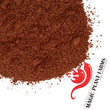 Chocolate Carolina Reaper Pepper Powder by Magic Plant - 8 Oz - Extremely Hot Rare Strain 2M SHUs - Fine Ground Chili|Fruity with Smoky Hints| Fiery