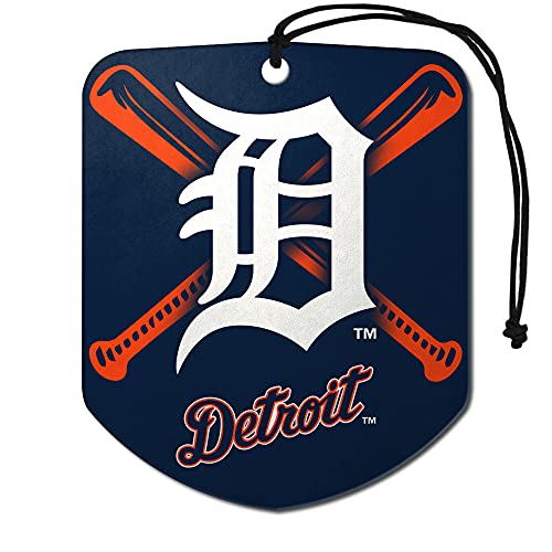 Team ProMark MLB Detroit Tigers Air Fresheners2 Pack Shield Design Air Fresheners, Team Colors, One Size