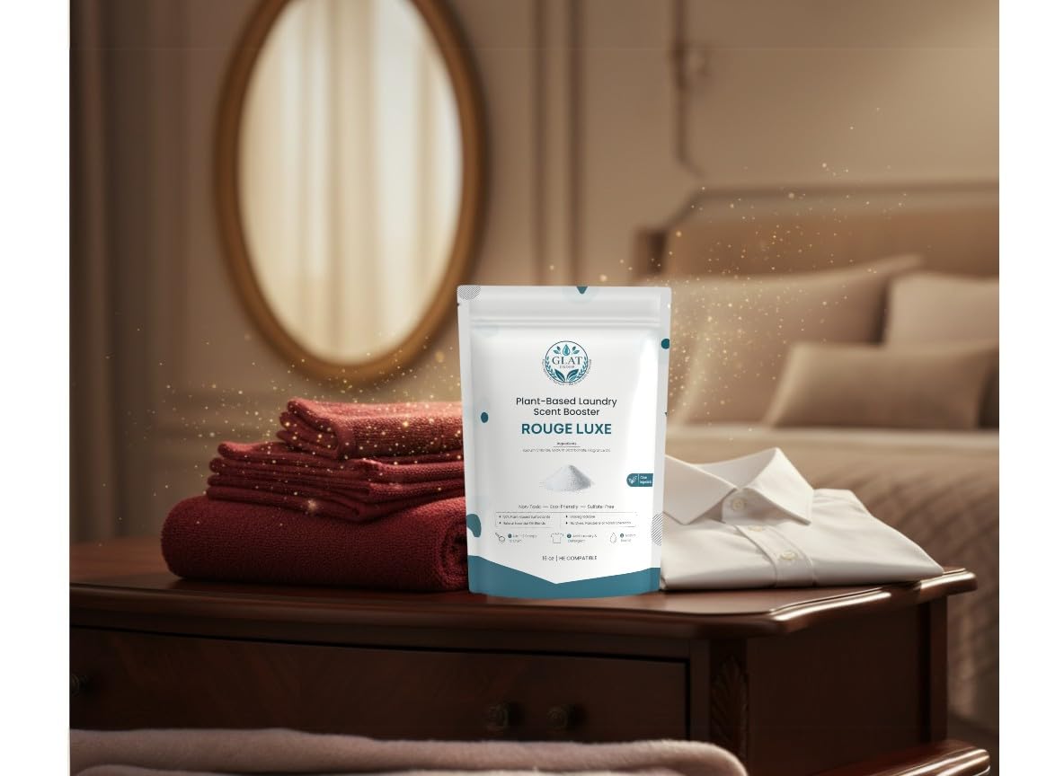 Plant-Based Laundry Scent Booster (Powder) - Rouge Luxe | Fast-Dissolving, No Residue |Elegant, Long-Lasting | Eco-Friendly, Hypoallergenic