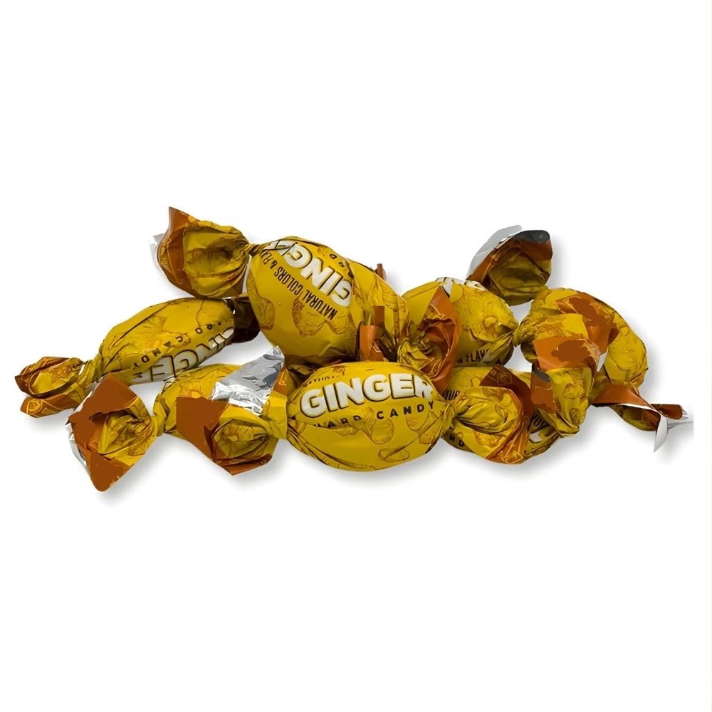 Ginger Flavored Hard Candy, Individually Wrapped - 5 lb (Approx. 450 pieces)