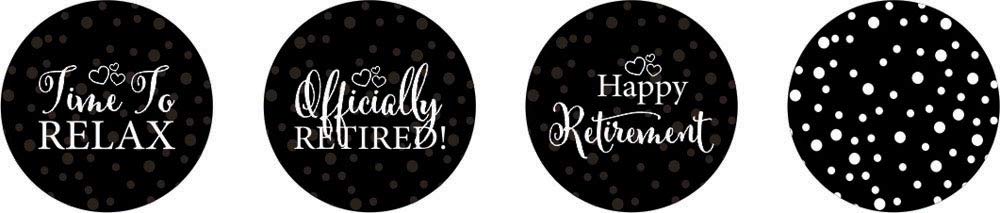 Darling Souvenir 190 Pcs New Beginnings Black Chocolate Drop Stickers - Mini Candy Wrappers for Retirement Party, Office Send-Off, and Career