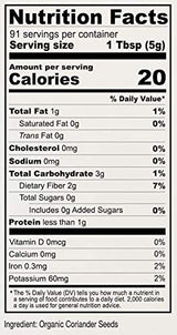 Anthony's Organic Coriander Seeds, 1 lb, Gluten Free, Non GMO, Non Irradiated, Keto Friendly