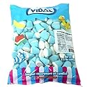 Vidal Raspberry Gummi Drops Candy, Blue and White, 2.2 Pounds