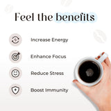 Krios Coffee Brilliance Coffee Pods, Enhance Energy & Focus with Essential Vitamins, L-Theanine, Bacopa Monnieri & Rhodiola Rosea, Medium Roast