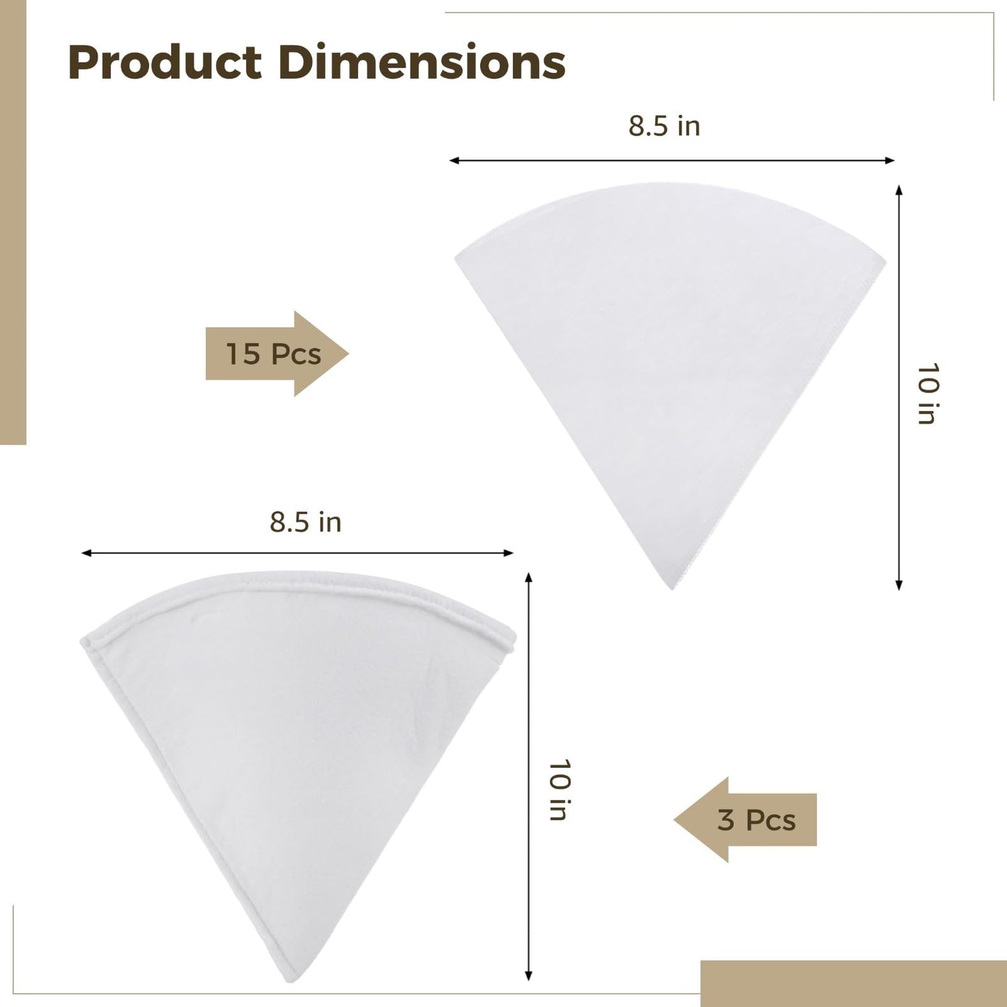 18 PCS Maple Syrup Filters Set, 3 Pcs Heavy Duty Boiling Filters & 15 Pcs Thin Non-Woven Fabric Pre Filter, Deep Cone-Shaped Strainers for Syrup, Oil