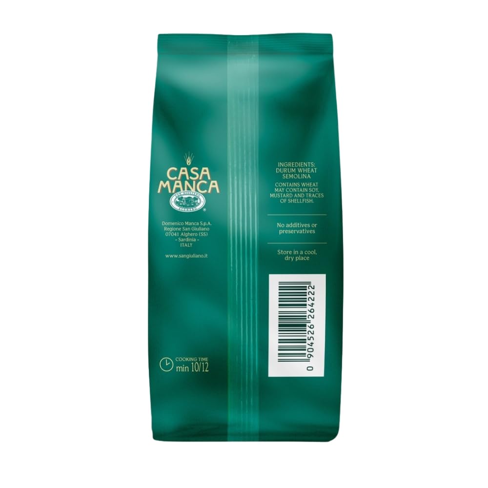 San Giuliano Casa Manca Toasted Fregola Semolina Pasta 17.6 oz (Pack of 2)