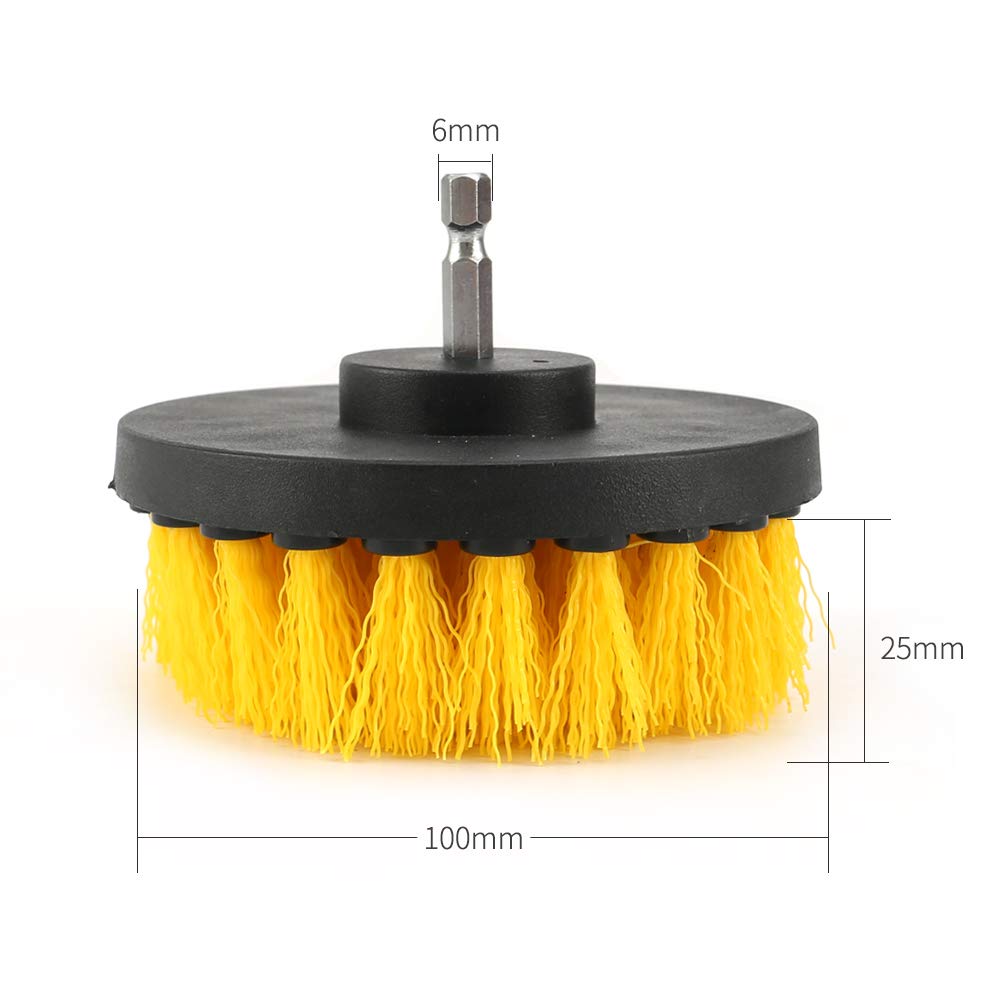 Chambridge 3 Pack Drill Brush Power Scrubber Cleaning Brush Set All Purpose Drill Scrub Brushes Kit for Grout, Floor, Tub, Shower, Tile, Bathroom