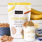 Safe + Fair Banana Bread Granola - Allergen-Free with Whole & Ancient Grains - Gluten-Free, Plant-Based, Non-GMO, No Artificial Ingredients - Perfect
