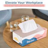 Best Option Soft 2-Ply Facial Tissue White 130-Count Box Pack of 12 for Office