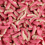 Fruity Edible Gummy Teeth - Fun Shaped Gummies - Halloween Candy Body Parts Gummy Teeth, by Queen City Candy Cave (1 Pound)