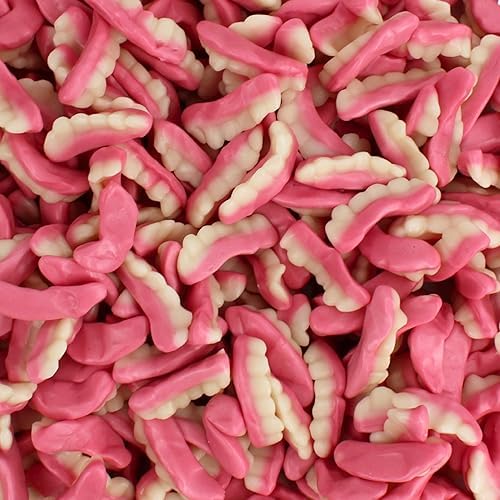 Fruity Edible Gummy Teeth - Fun Shaped Gummies - Halloween Candy Body Parts Gummy Teeth, by Queen City Candy Cave (1 Pound)