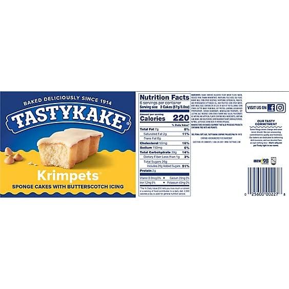 Tastykake Butterscotch Krimpets - 3 Boxes