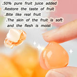 Peelable Crystal Fruit Gummy Candy - 4d 50% Real Juice Content Fudge Candies, Individually Wrapped Assorted Flavors Chewy Gummies Fun Soft Sweets