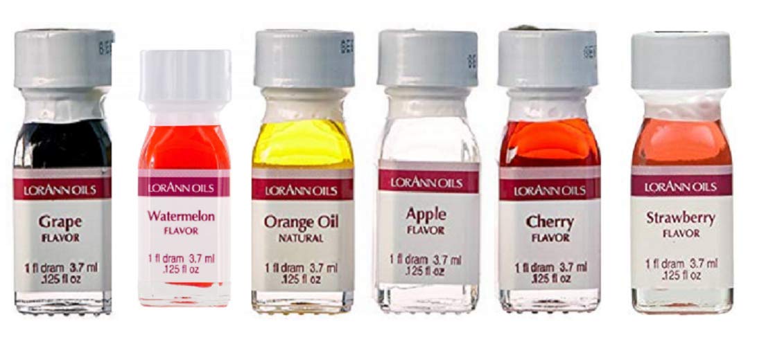 LorAnn Super-Strength Pack #2 6 Fruity Flavors in dram bottles (.0125 fl oz - 3.7ml)