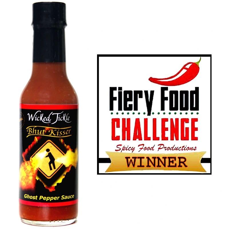 Wicked Tickle Hot Sauce Gift Set, 4 Pack - Ghost & Scorpion Sauces, 5 oz Bottles