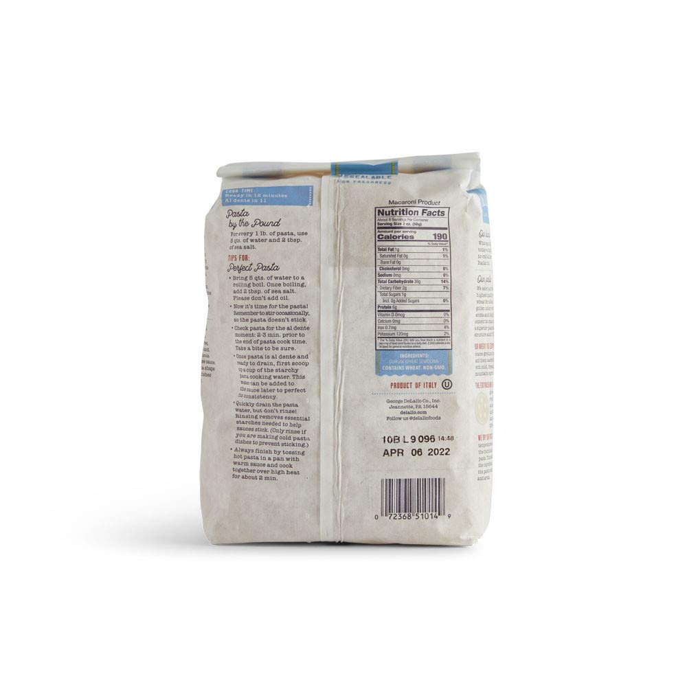 DeLallo Tortiglioni Pasta 16oz (Pack of 16)