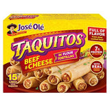 Jose Ole Flour Taquitos Beef & Cheese Frozen Box, 22.5 Ounce
